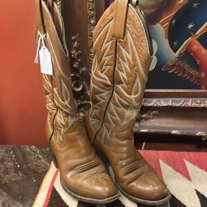 Tan Western Leather Boots